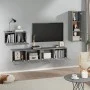 TV furniture set 4 pieces Sonoma gray plywood by vidaXL, TV Furniture - Ref: Foro24-3114340, Price: 130,93 €, Discount: %