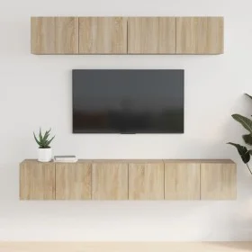 Set de muebles para TV 5 pzas madera contrachapada roble Sonoma de vidaXL, Muebles TV - Ref: Foro24-3114424, Precio: 168,81 €...