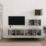 Set de muebles de TV 4 pzas madera contrachapada gris hormigón de vidaXL, Muebles TV - Ref: Foro24-3114641, Precio: 129,01 €,...