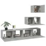TV-Möbelset 4-teilig betongraues Sperrholz von vidaXL, TV-Möbel - Ref: Foro24-3114641, Preis: 124,21 €, Rabatt: %