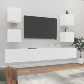 TV-Möbelset 6-teilig aus weißem Sperrholz von vidaXL, TV-Möbel - Ref: Foro24-3114262, Preis: 212,66 €, Rabatt: %