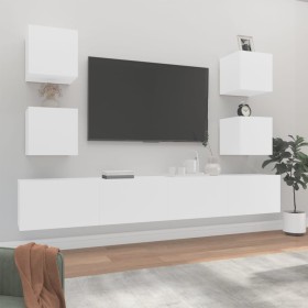 TV-Möbelset 6-teilig aus weißem Sperrholz von vidaXL, TV-Möbel - Ref: Foro24-3114262, Preis: 205,97 €, Rabatt: %