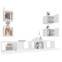 TV-Möbelset 6-teilig aus weißem Sperrholz von vidaXL, TV-Möbel - Ref: Foro24-3114262, Preis: 205,97 €, Rabatt: %