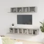 TV furniture set 5 pieces concrete gray plywood by vidaXL, TV Furniture - Ref: Foro24-3114425, Price: 157,95 €, Discount: %