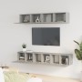 TV-Möbelset 5-teilig betongraues Sperrholz von vidaXL, TV-Möbel - Ref: Foro24-3114425, Preis: 161,68 €, Rabatt: %