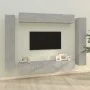TV-Möbelset 8-teilig aus betongrauem Sperrholz von vidaXL, TV-Möbel - Ref: Foro24-3114297, Preis: 421,26 €, Rabatt: %