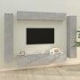 TV-Möbelset 8-teilig aus betongrauem Sperrholz von vidaXL, TV-Möbel - Ref: Foro24-3114297, Preis: 428,95 €, Rabatt: %