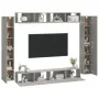 Set de muebles de TV 8 pzas madera contrachapada gris hormigón de vidaXL, Muebles TV - Ref: Foro24-3114297, Precio: 421,26 €,...