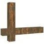 TV-Möbelset 5-teilig aus geräuchertem Eichensperrholz von vidaXL, TV-Möbel - Ref: Foro24-3114251, Preis: 153,02 €, Rabatt: %