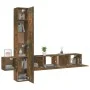 TV-Möbelset 5-teilig aus geräuchertem Eichensperrholz von vidaXL, TV-Möbel - Ref: Foro24-3114251, Preis: 153,02 €, Rabatt: %