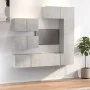 TV furniture set 6 pieces concrete gray plywood by vidaXL, TV Furniture - Ref: Foro24-3114553, Price: 219,46 €, Discount: %