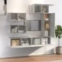 TV furniture set 6 pieces concrete gray plywood by vidaXL, TV Furniture - Ref: Foro24-3114553, Price: 219,46 €, Discount: %