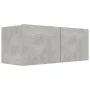 TV furniture set 6 pieces concrete gray plywood by vidaXL, TV Furniture - Ref: Foro24-3114553, Price: 219,46 €, Discount: %