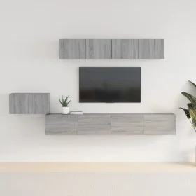 Set de muebles para TV 5 pzas madera contrachapada gris Sonoma de vidaXL, Muebles TV - Ref: Foro24-3114436, Precio: 181,48 €,...