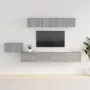 TV furniture set 5 pieces Sonoma gray plywood by vidaXL, TV Furniture - Ref: Foro24-3114436, Price: 181,48 €, Discount: %