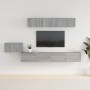 TV-Möbelset 5-teilig Sonoma graues Sperrholz von vidaXL, TV-Möbel - Ref: Foro24-3114436, Preis: 183,39 €, Rabatt: %