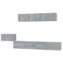 TV-Möbelset 5-teilig Sonoma graues Sperrholz von vidaXL, TV-Möbel - Ref: Foro24-3114436, Preis: 183,39 €, Rabatt: %