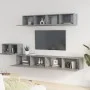 TV furniture set 5 pieces Sonoma gray plywood by vidaXL, TV Furniture - Ref: Foro24-3114436, Price: 181,48 €, Discount: %