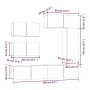 TV furniture set 6 pieces concrete gray plywood by vidaXL, TV Furniture - Ref: Foro24-3114553, Price: 219,46 €, Discount: %