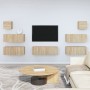 Set de muebles para TV 7 pzas madera contrachapada roble Sonoma de vidaXL, Muebles TV - Ref: Foro24-3114544, Precio: 240,83 €...