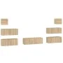 TV-Möbelset 7-teilig Sonoma-Eichensperrholz von vidaXL, TV-Möbel - Ref: Foro24-3114544, Preis: 231,15 €, Rabatt: %