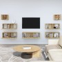 Set de muebles para TV 7 pzas madera contrachapada roble Sonoma de vidaXL, Muebles TV - Ref: Foro24-3114544, Precio: 240,83 €...