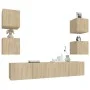 TV-Möbelset 6-teilig Sonoma-Eiche-Sperrholz von vidaXL, TV-Möbel - Ref: Foro24-3114256, Preis: 154,57 €, Rabatt: %