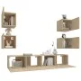 TV-Möbelset 6-teilig Sonoma-Eiche-Sperrholz von vidaXL, TV-Möbel - Ref: Foro24-3114256, Preis: 154,57 €, Rabatt: %