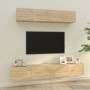 TV-Möbelset 4-teilig Sonoma-Eichensperrholz von vidaXL, TV-Möbel - Ref: Foro24-3114536, Preis: 176,97 €, Rabatt: %