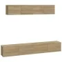 TV-Möbelset 4-teilig Sonoma-Eichensperrholz von vidaXL, TV-Möbel - Ref: Foro24-3114536, Preis: 173,11 €, Rabatt: %