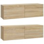 TV-Möbelset 4-teilig Sonoma-Eichensperrholz von vidaXL, TV-Möbel - Ref: Foro24-3114536, Preis: 176,97 €, Rabatt: %