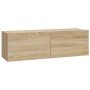 TV-Möbelset 4-teilig Sonoma-Eichensperrholz von vidaXL, TV-Möbel - Ref: Foro24-3114536, Preis: 176,97 €, Rabatt: %