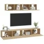 TV-Möbelset 4-teilig Sonoma-Eichensperrholz von vidaXL, TV-Möbel - Ref: Foro24-3114536, Preis: 173,11 €, Rabatt: %