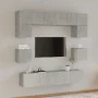 Set de muebles de TV 8 pzas madera contrachapada gris hormigón de vidaXL, Muebles TV - Ref: Foro24-3114409, Precio: 240,96 €,...