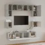 Set de muebles de TV 8 pzas madera contrachapada gris hormigón de vidaXL, Muebles TV - Ref: Foro24-3114409, Precio: 240,96 €,...