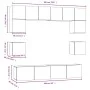 Set de muebles de TV 8 pzas madera contrachapada gris hormigón de vidaXL, Muebles TV - Ref: Foro24-3114409, Precio: 240,96 €,...