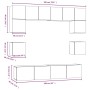 TV-Möbelset 8-teilig aus betongrauem Sperrholz von vidaXL, TV-Möbel - Ref: Foro24-3114409, Preis: 244,15 €, Rabatt: %