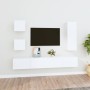5-teiliges TV-Möbelset aus weißem Sperrholz von vidaXL, TV-Möbel - Ref: Foro24-3114438, Preis: 199,98 €, Rabatt: %