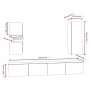5-teiliges TV-Möbelset aus weißem Sperrholz von vidaXL, TV-Möbel - Ref: Foro24-3114438, Preis: 196,02 €, Rabatt: %