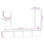 5-teiliges TV-Möbelset aus weißem Sperrholz von vidaXL, TV-Möbel - Ref: Foro24-3114438, Preis: 199,98 €, Rabatt: %