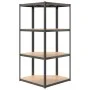 Corner shelving 4 levels wood and anthracite gray steel by vidaXL, Industrial shelving - Ref: Foro24-152853, Price: 75,44 €, ...