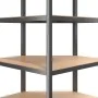 Corner shelving 4 levels wood and anthracite gray steel by vidaXL, Industrial shelving - Ref: Foro24-152853, Price: 75,44 €, ...