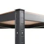 Corner shelving 4 levels wood and anthracite gray steel by vidaXL, Industrial shelving - Ref: Foro24-152853, Price: 75,44 €, ...