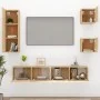 TV furniture set 5 pieces Sonoma oak plywood by vidaXL, TV Furniture - Ref: Foro24-3114440, Price: 161,20 €, Discount: %