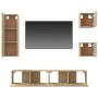 TV-Möbelset 5-teilig Sonoma-Eichensperrholz von vidaXL, TV-Möbel - Ref: Foro24-3114440, Preis: 164,52 €, Rabatt: %