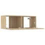 TV furniture set 5 pieces Sonoma oak plywood by vidaXL, TV Furniture - Ref: Foro24-3114440, Price: 161,20 €, Discount: %