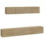 TV-Möbel-Set 4-tlg. Eiche Sperrholz Sonoma von vidaXL, TV-Möbel - Ref: Foro24-3114528, Preis: 141,29 €, Rabatt: %