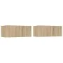 TV-Möbel-Set 4-tlg. Eiche Sperrholz Sonoma von vidaXL, TV-Möbel - Ref: Foro24-3114528, Preis: 141,29 €, Rabatt: %