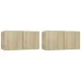 TV-Möbel-Set 4-tlg. Eiche Sperrholz Sonoma von vidaXL, TV-Möbel - Ref: Foro24-3114528, Preis: 141,29 €, Rabatt: %
