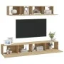 TV-Möbel-Set 4-tlg. Eiche Sperrholz Sonoma von vidaXL, TV-Möbel - Ref: Foro24-3114528, Preis: 141,29 €, Rabatt: %